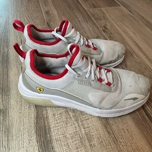 Ferrari White and Red Athletic Sneakers size 9